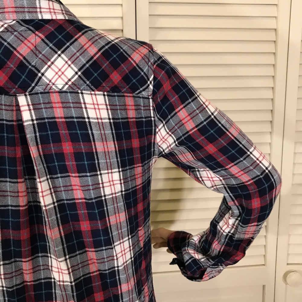 Rails Red, White & Blue Plaid Button Up Shirt Sma… - image 4
